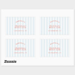 Bachelorette Retro Modern Red & Blue Personlig Rektangulärt Klistermärke<br><div class="desc">Den rastrerade formgivningen i blek blå och korallröd ger en roligt, en känsla av diskhet - perfekt för teman för klubb av stranden. Använda dem att märka lotion flaskor, solskydd, presentboxar, ljus eller rentav dryckespåsar. Mått: 4, 5 tum L x 2, 7 tum H. Helt redigerbart - ändra namn, plats...</div>