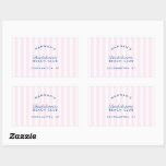 Bachelorette Retro Modern Rosa & Navy Personlig Rektangulärt Klistermärke<br><div class="desc">Den bakåtstramade utformningen i rosa och flotta ger en roligt, en känsla av diskvalitet - perfekt för teman för klubb av strandar. Använda dem att märka lotion flaskor, solskydd, presentboxar, ljus eller rentav dryckespåsar. Mått: 4, 5 tum L x 2, 7 tum H. Helt redigerbart - ändra namn, plats eller...</div>
