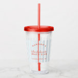 Bachelorette Retro Red & Blue Rand Take Away Mugg<br><div class="desc">Lägg till lite nostalgi till din bachelorette-samling med det här Pappra Koppen Bachelorette Retro Red & Blue Rand. Dessa kopp blandar lätt en vintage charm med en modern tvist. Designat för både estetik och bekvämlighet är kopp perfekt för att lägga till en lekfull inslag till din bachelorettfest. Njut av en...</div>