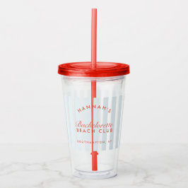 Bachelorette Retro Red & Blue Rand Take Away Mugg