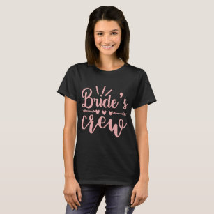 Bachelorette Rosa Calligraphy Brides Crew T-Shirt
