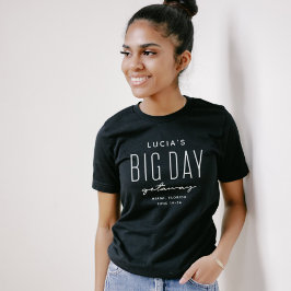 Bachelorette-rosan anpassar sig för stora dagar t shirt