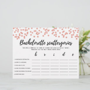 Bachelorette Scattergories editable Möhippa-spel