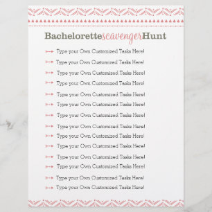 Bachelorette Scavenger Hunt Game Rosa Tribal