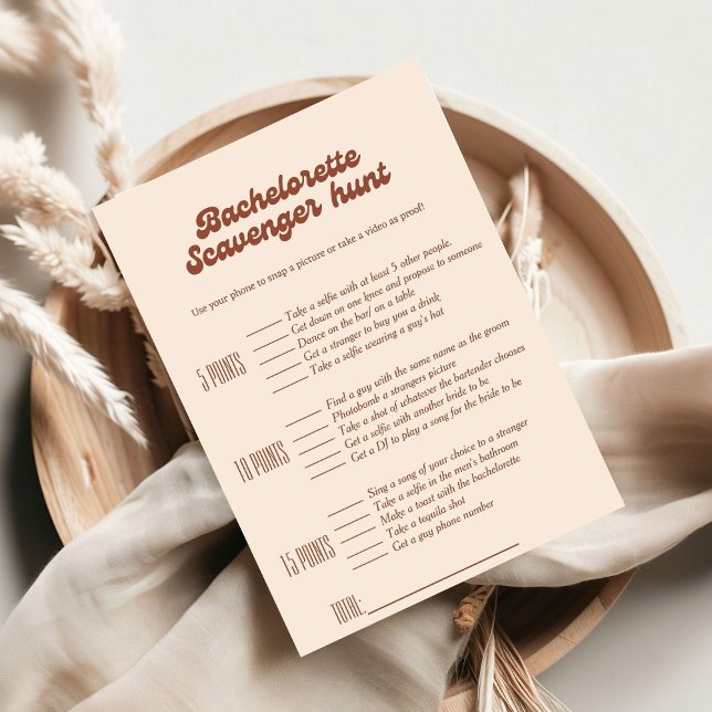 Bachelorette scavenger-jakt,bachelorette-vilt inbjudningar (Skapare uppladdad)