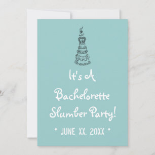 Bachelorette Slumber Party Anpassningsbar Inbjudan