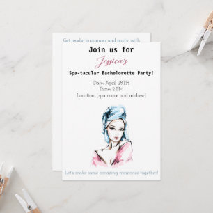 Bachelorette Spa Party Inbjudningar