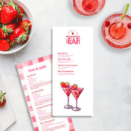 Bachelorette Strawberry Sweet Pub Cocktail Menu