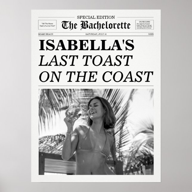 Bachelorette-tidningen i förra veckan på Kusten Poster (Framsidan)
