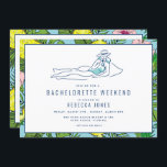 Bachelorette Tropical Beach Girls Helg Getaway  Inbjudningar<br><div class="desc">Bandserbjudanden av bachelorette helg. Anpassa framsidan med information om party och lägg till din resväg längst bak. Kontakta mig genom knappen nedan om du behöver några anpassningar.</div>