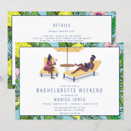 Bachelorette Tropical Beach Helg Resa Inbjudningar