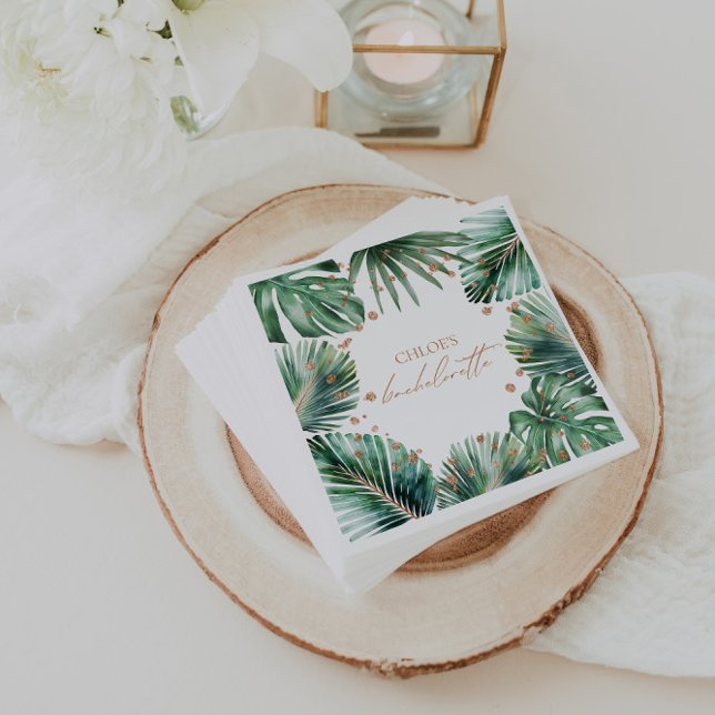 Bachelorette Tropical & Diamond Modern Pappersservett (Bachelorette Tropical & Diamond Modern Napkins)