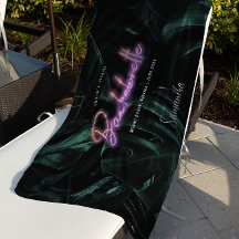 Bachelorette Tropical Palms Neon | Monogramm