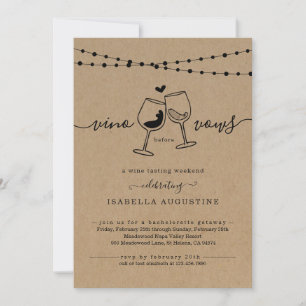 Bachelorette Vin Tasting Helg Itinerary Invita Inbjudningar