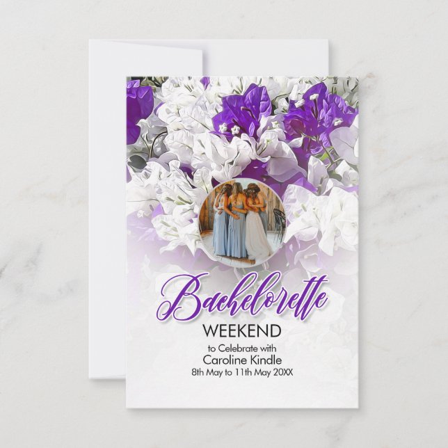 Bachelorette Weekend Wedding Invitation OSA Kort (Framsida)