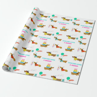 Bachelorette Wiener och Dachshund Thmet Party Box Presentpapper