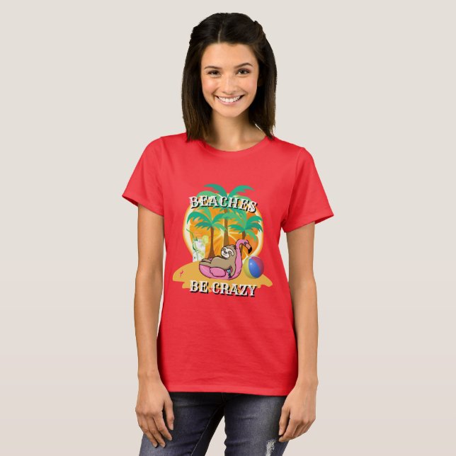 BACHES ÄR CRAZY FÖR FUNNY Novelty Vacation Bära BA T Shirt (Hel framsida)