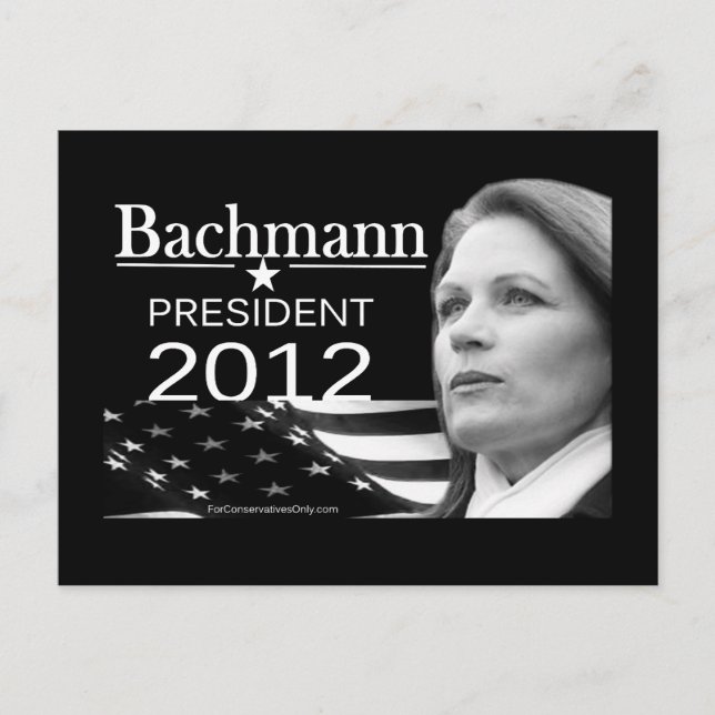 Bachmann som president vykort (Framsida)