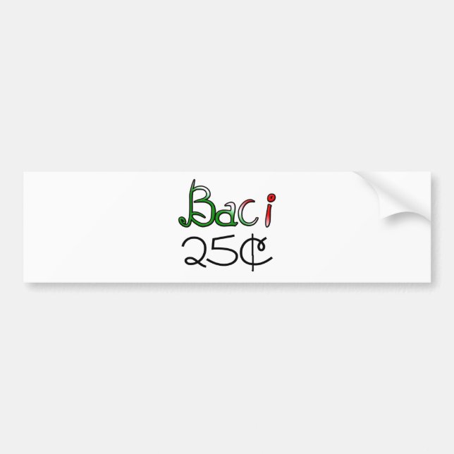 Baci (Kyssar) 25 cent Bildekal (Framsidan)