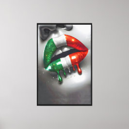 Bacio Trecolori Italienska Kiss Canvastryck