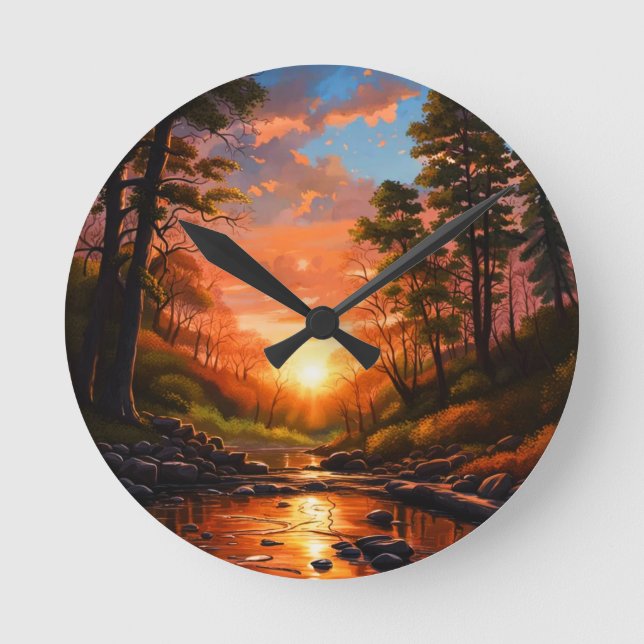 Bäck Bank Sunrise Rund Klocka (Framsida)