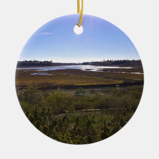 Back Bay, Newport Beach, Kalifornien Julgransprydnad Keramik (Framsidan)