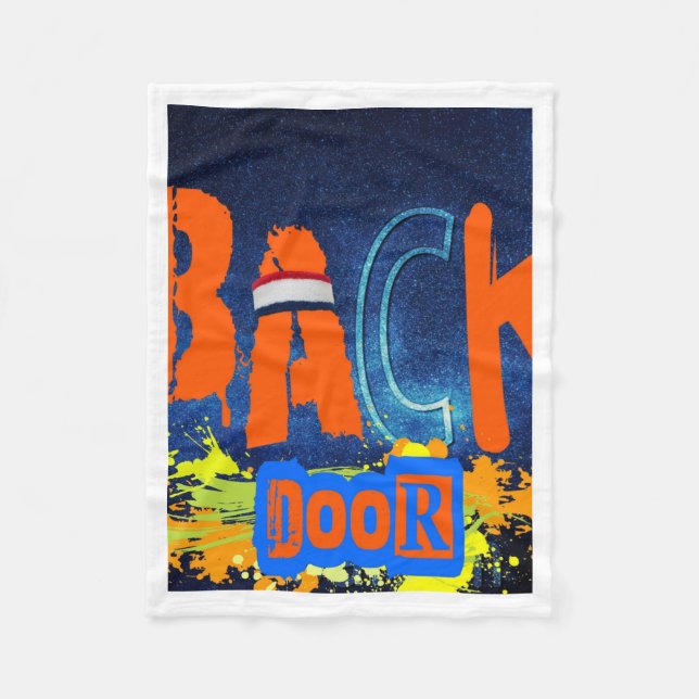 “Back Door Chemistry” Designad chiffon-top  Fleecefilt (Framsidan)