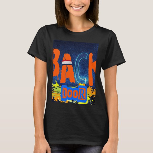 “Back Door Chemistry” Designad chiffon-top  T Shirt (Framsida)