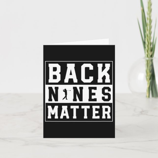 Back Nines Problem Funny Golf Kort (Framsida)