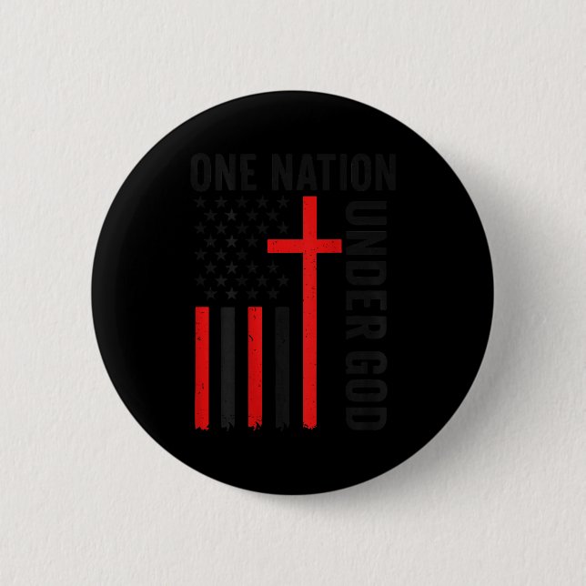 Back One Nation Under God American Flag Christian  Knapp (Framsida)
