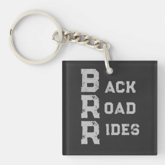 "Back Road Rides" Logotyp Grått Lettering