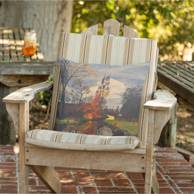 Bäck sida i höst, original av Gary Poling Kudde (Stol)