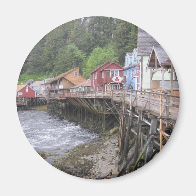 Bäck Street Ketchikan, Alaska Magnet (Framsidan)