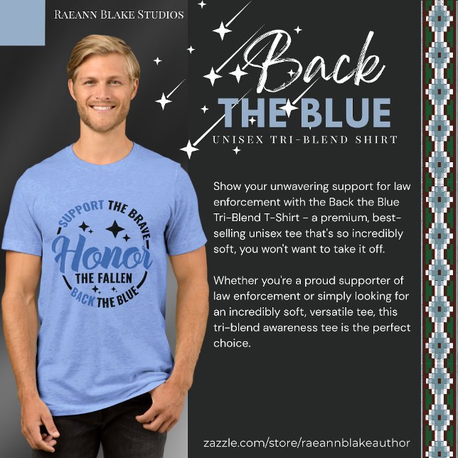Back the Blue Tri-Blend T-shirt (Skapare uppladdad)
