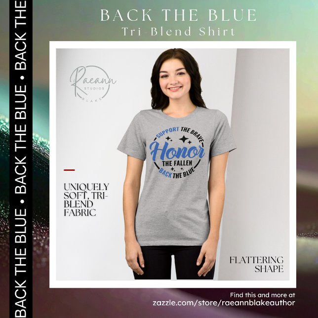 Back the Blue Tri-Blend T-shirt (Skapare uppladdad)