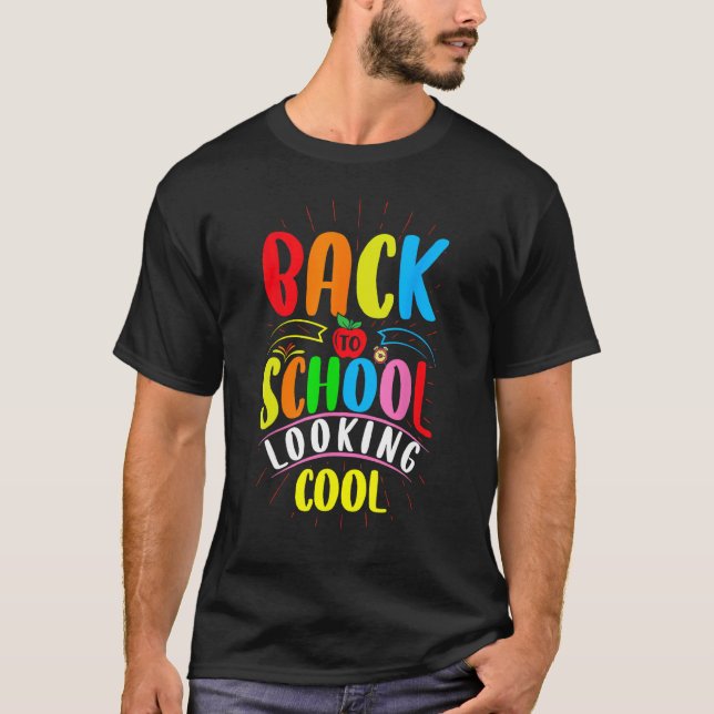 Back To School 1st First Day Back To School T Shirt (Framsida)
