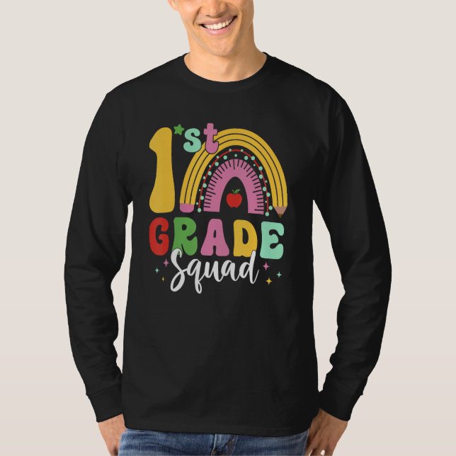 Back To School 1st Grade Squad Team Girls Boys Tea T Shirt (Framsida)