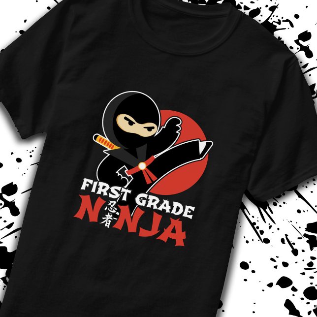 Back to school - 1st Grader - Första Klass Ninja T Shirt (Skapare uppladdad)