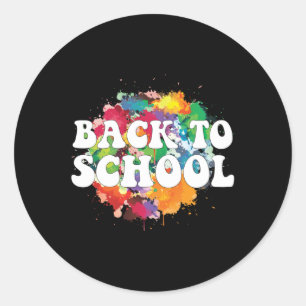 Back to school 2025 runt klistermärke