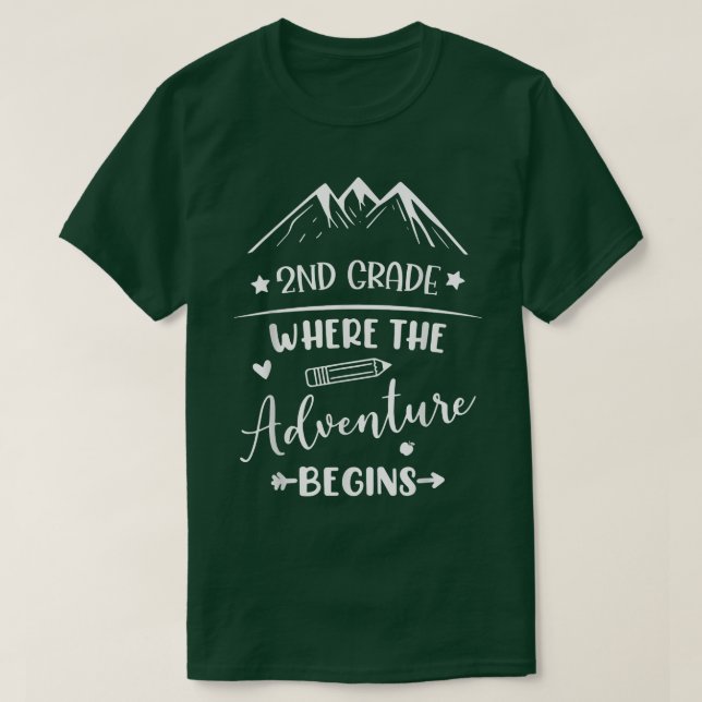 Back to school 2:a Klass där Äventyr började T Shirt (Design framsida)