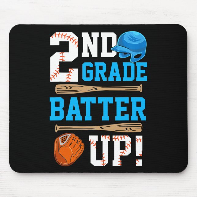 Back To School 2nd Grade Batter Up Baseball First  Musmatta (Framsidan)