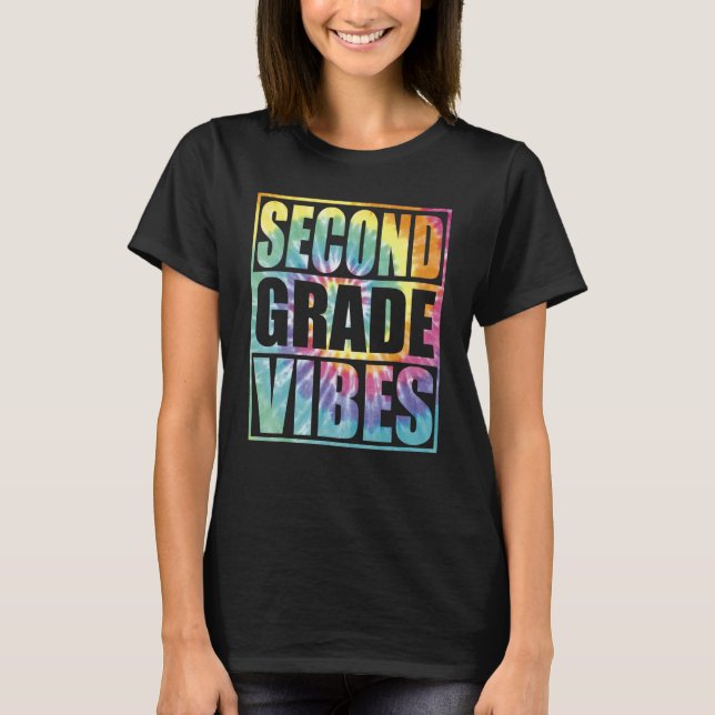 Back To School 2nd Grade Vibes Second Grade Teache T Shirt (Framsida)