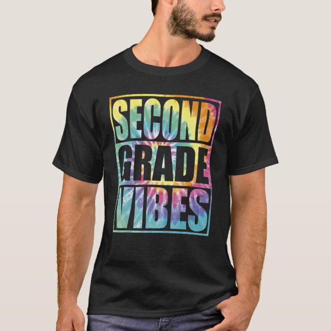 Back To School 2nd Grade Vibes Second Grade Teache T Shirt (Framsida)