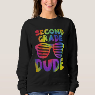 Back To School 2nd Second Grade Dude Tie Dye Sungl T Shirt
