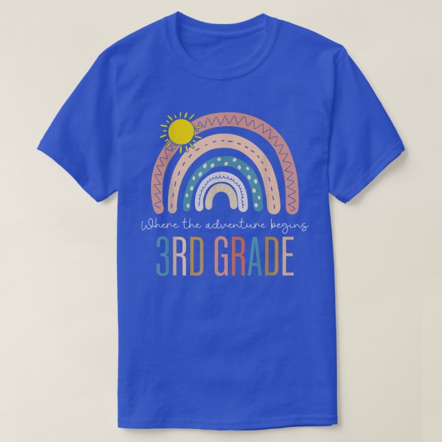 Back to school 3:e Klass där Äventyr började T Shirt (Design framsida)