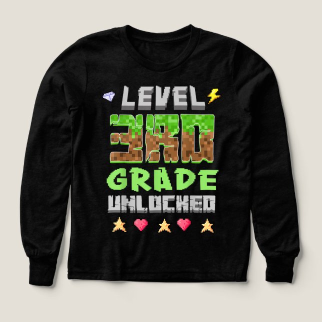 Back to School 3rd Grade Boys Gamer  T Shirt (Design framsida)