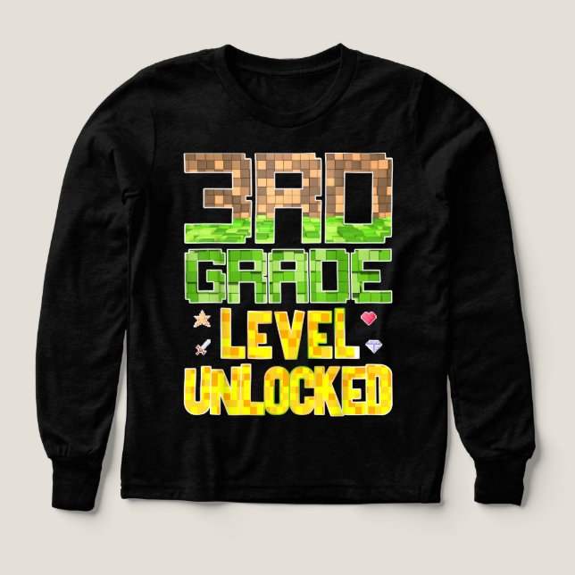 Back to School 3rd Grade Boys Gamer  T Shirt (Design framsida)