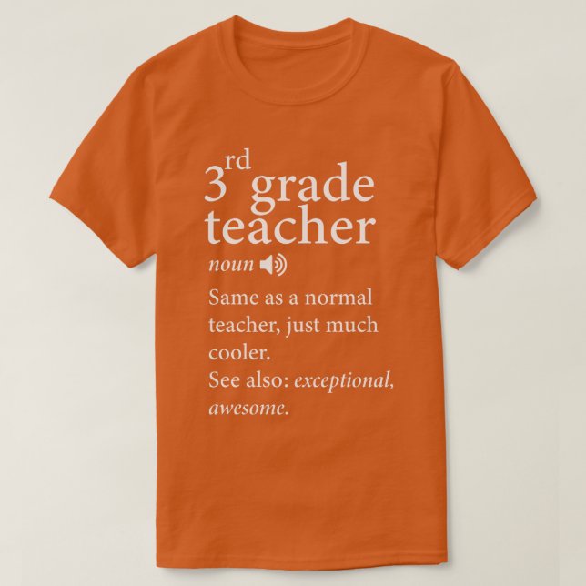 Back to school-3rd-Klass-Teacher-Funny-Definition- T Shirt (Design framsida)