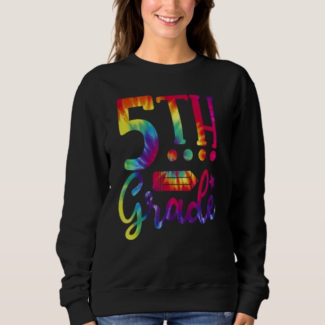 Back to school 5:e Klass-läraren Tie Dye T Shirt (Framsida)