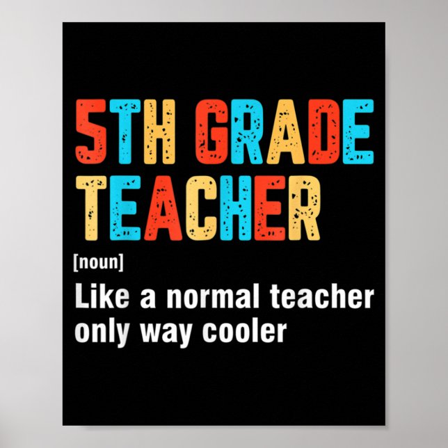 Back to school 5:e Klass Lärarteamets Roligt Defin Poster (Framsidan)